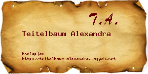 Teitelbaum Alexandra névjegykártya